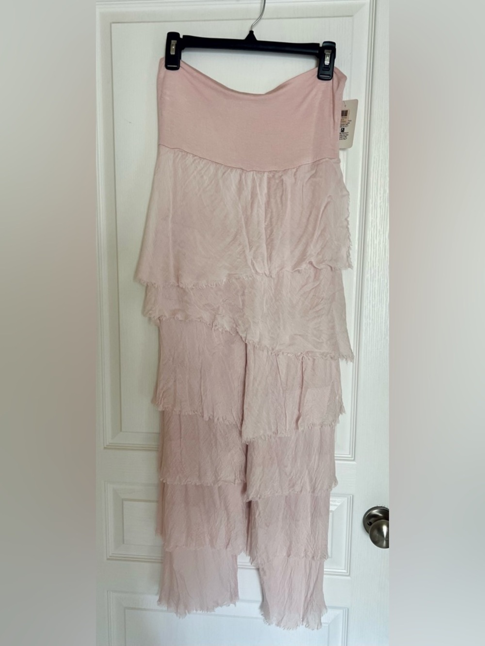 Romantic Blush Pink Silk Embroidered Boho Tunic Top Ruffle Pants Set Fairycore - Picture 9 of 16